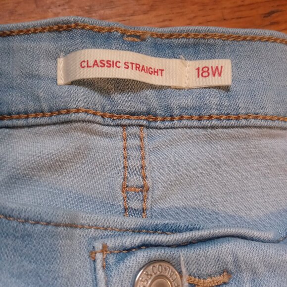 LEVI'S plus classic straight jeans in Slate Await (18W) - Picture 12 of 16
